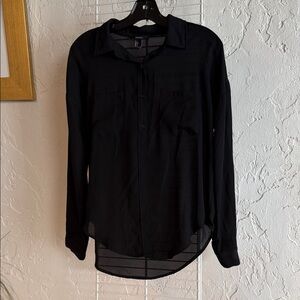 Forever 21 Black Casual Button-Down Shirt